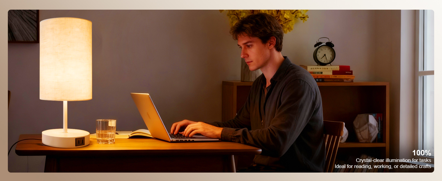 100% Focus Light as desk lamp for working reading studying