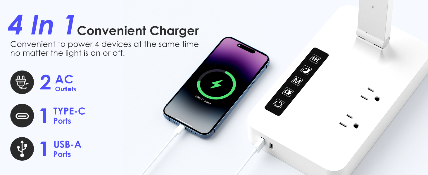 desk lamp with usb charging port