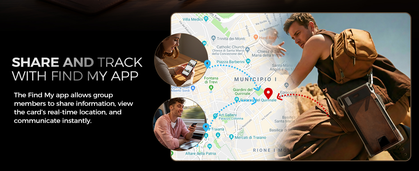 AirTag Smart Card for Apple Find My, GPS Item Finder IP68 Waterproof Locator for Keys, Pets, Luggage