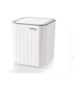 0.6 Gal Mini Desktop Trash Can with Lid, Small Square Countertop Garbage Bin, Plastic Tiny Tablet...