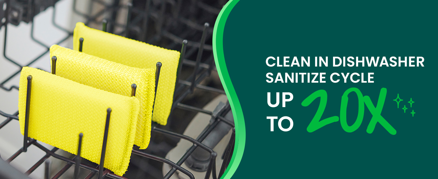 Sanitize and clean in the dishwasher up to 20X