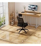 Office Chair Mat for Hard Floors 36 x 48 Inch, Clear Plastic Floor Protector for Rolling Desk &amp; C...