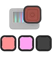 SOONSUN 3-Pack Lens Filter for GoPro Hero 13 12 11 10 9 Black, (ND16, Light Red, Magenta) Neutral...