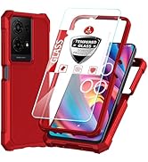 DpS for TCL K32 5G/TCL K33 5G 3-in-1 Case, TCL-K32-5G with Screen Protector, Dual-Layer TCL K32/T...