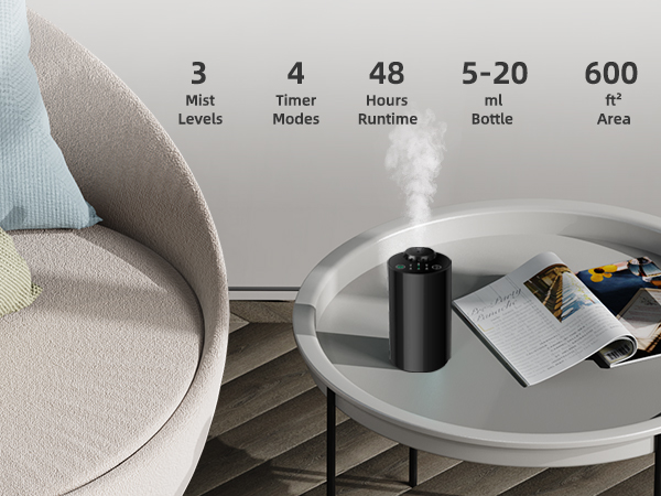 waterless car diffuser essential oil scent aromatherapy air freshener battery operated mini cordless