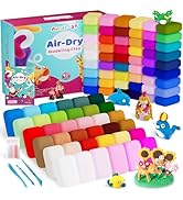 Air Dry Clay 90 Colors, Modeling Clay for Kids, DIY Model Magic Clay, Molding Clay Kit with Sculp...