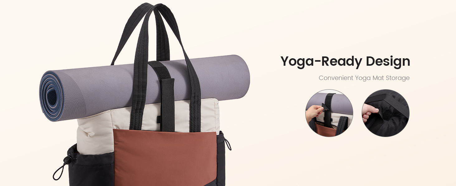 tote bag with yoga mat strap