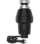 3/4HP Continuous Feed Garbage Disposal with Air Switch, Ultra-Quiet Motor &amp; FLG Sink Seal – Compa...