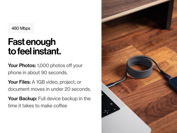 magstack charging cable USB A to lightning magnetic coil organization organizing data statik iphone