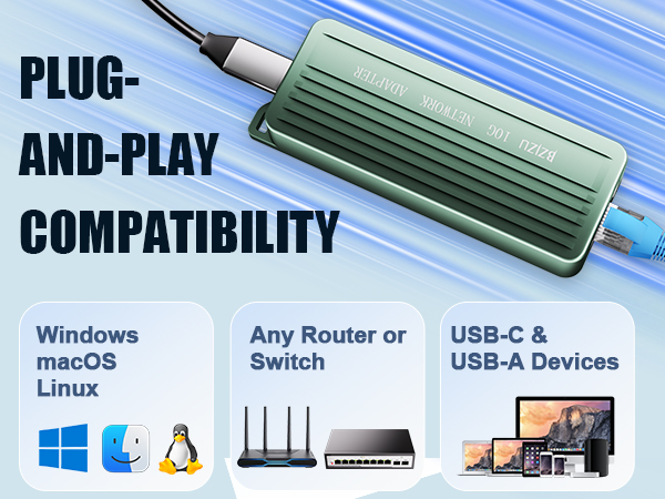 USB C to 10GbE Ethernet Adapter