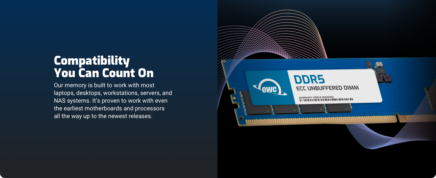 DDR5 ECC UNBUFFERED MEMORY RAM MODULE DIMM STICK FOR NAS, Server Workstation desktop