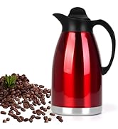 ShineMe 68Oz(2L) Coffee Carafes for Keeping Hot, Double Walled Vacuum Stainless Steel Coffee Urn,...