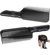 FOWSRHRG 2PCS Fade Comb, Barber Fade Comb Flat Curved Push Edge, Gradient Positioning Hair Comb F...