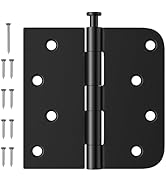 Luxbaro 4" x 4" Black Door Hinges(3 Pack)