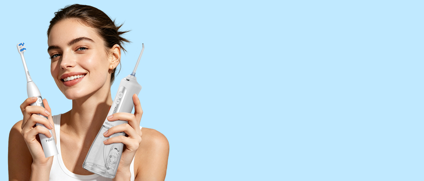 electric toothbrush and water flosser combo