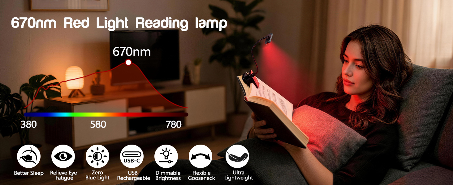 Red light clip lamp