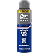 DOVE MEN + CARE Whole Body Deo Aluminum Free Deodorant Spray Bamboo + Aloe Suitable from Pits, Pr...