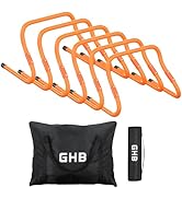 GHB Agility Hurdles 5/10 Pack Speed Agility Training Hurdles, Detachable Sturdy Hurdles Training ...