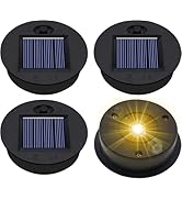 4 Pack Solar Light Replacement Top(Top Size 2.76inch, Bottom Size 2.36 inch) Waterproof Solar Lan...