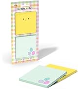 Post-it Cute Sticky Notes, 1 Yellow Chick Square Pad and 1 Light Green with Multi-Colored Eggs, 2...