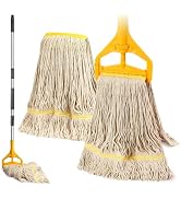 2 Pack 20ozCommercial Mop Heavy Duty Industril Cotton Mop, Cotton Commerical Industrial Grade Mop...