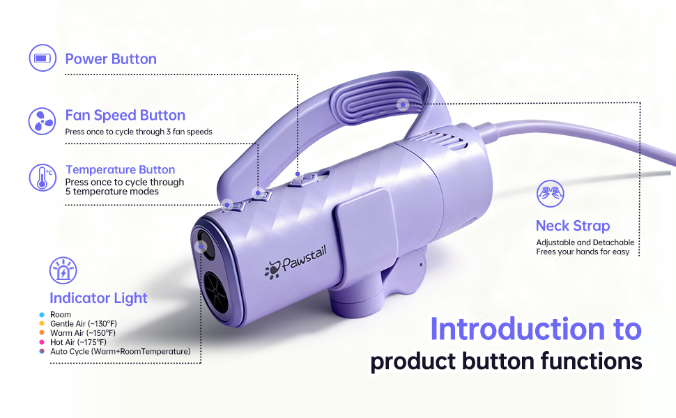 dog dryer dog hair dryer dog blow dryer pet dryer Dog Dryer for Pet GroomingPet Neck-Hanging