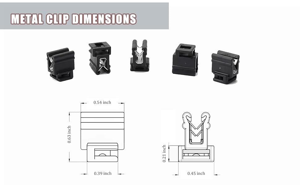 Metal glip dimensions