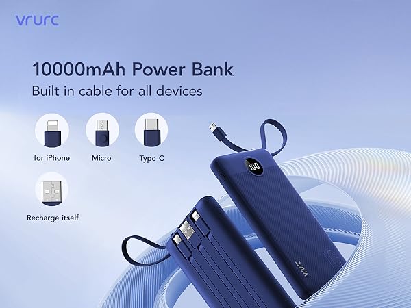 power bank with cables