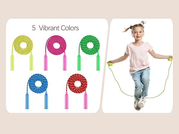 Brighten up your workout routine with our dynamic multi-color jump rope.
