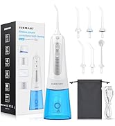 Cordless Water Dental Flosser Teeth Cleaner, INSMART Professional 300ML Tank DIY Mode USB Recharg...