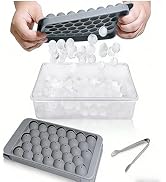 DOQAUS Ice Cube Trays with Lid and Bin, Easy Twist Release 0.8 Inch Mini Ice Balls, BPA-Free Food...
