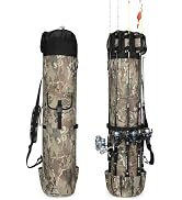 Wowelife Fishing Rod Bag Fishing Rod Case, Durable Folding Oxford Fabric Portable Large Capacity ...