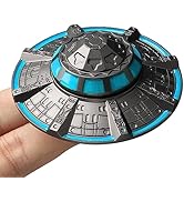 Cool UFO Fidget Spinner Glow in The Dark, Handheld Metal Fingertip Toy, Luminous Desk Fidgit for ...