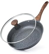 SENSARTE Nonstick Frying Pan Skillet with Lid, Omelet Pan with Cover, Healthy Egg Pan Chef's Pan,...
