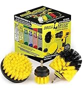 Drillbrush Drill Brush Attachment Set for Bathroom Cleaning – Power Scrubber Brush Kit for Tub, T...
