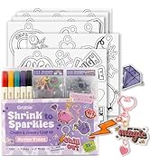 Grabie DIY Shrinky Dinks-Shrink Art Craft Kit Jewelry Making Kit for Kids Adults, 25+ Pre-Cut Sha...