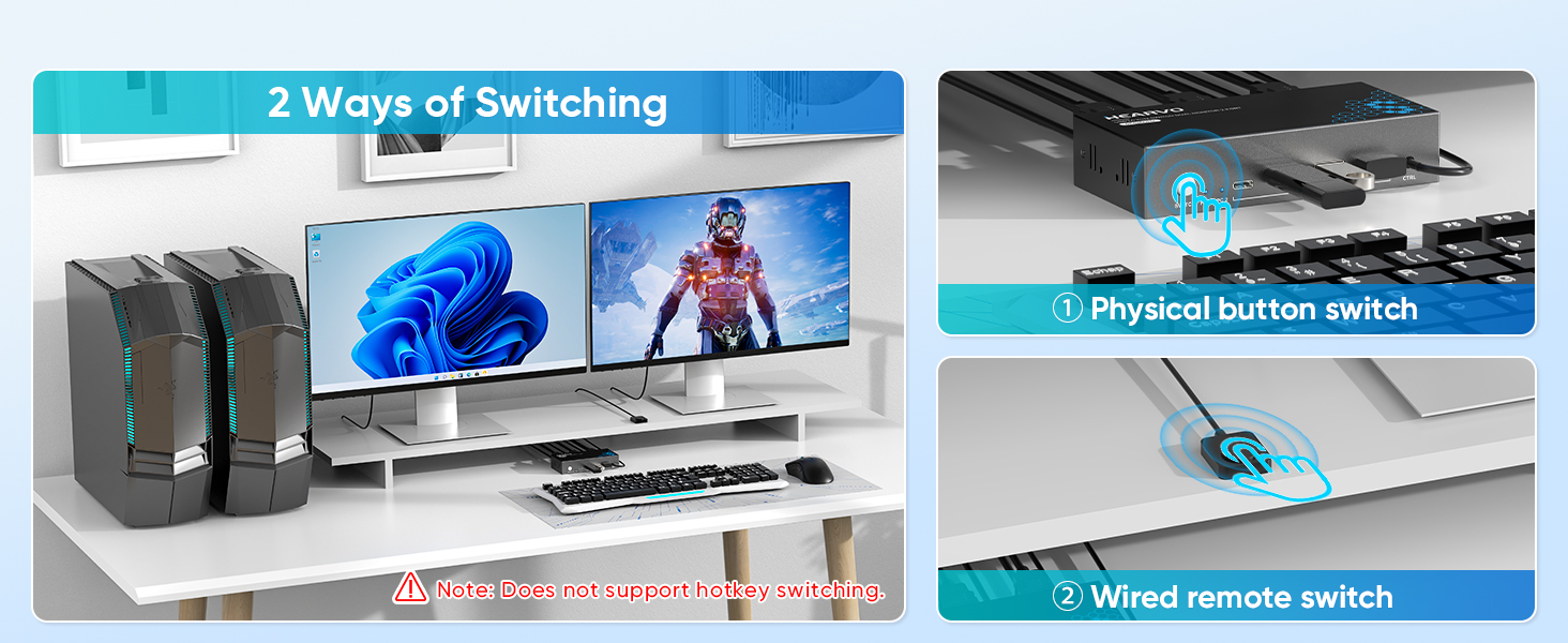 kvm switch 2 monitors 2 computers