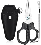 Booms Fishing S04 Fishing Scissors for Braided Line, 6.1" Fishing Line Cutter Saltwater and Fresh...