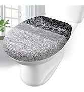 Arotive Soft Microfiber Bathroom Toilet Lid Cover, Machine Washable Seat Covers, 17.5 x 15, Stays...