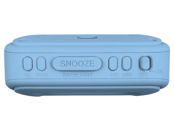 Simple easy to use controls and portability alarm clock