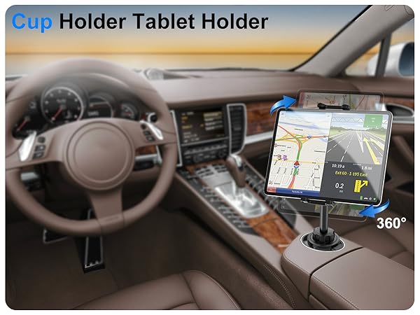 cup holder tablet mount