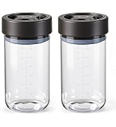 NUZEAK Glass Jar (Coffee Brown 2-Pack, 24oz)
