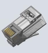 VCE CAT6 Connectors Pass Through UL-Listed 50-Pack, RJ45 Modular Plug 50u Gold Plated 8P8C Ethern...