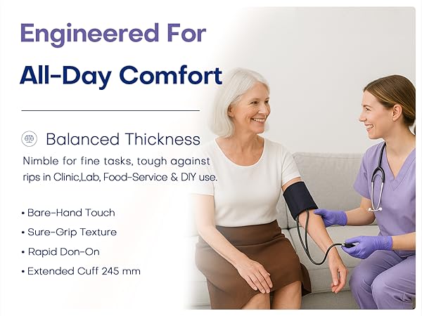 Supmedic 3.5 mil ultra soft medical gloves series. engineered for all day comfort