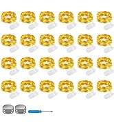 ZNYCYE Fairy Lights Battery Operated,24 Packs 9.8FT 30LEDs+ 6 Replacement Batteries Firefly Light...