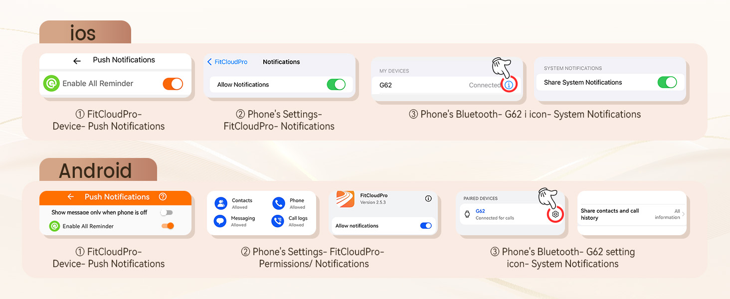 Setup: Smart Watch with Messages Notifications