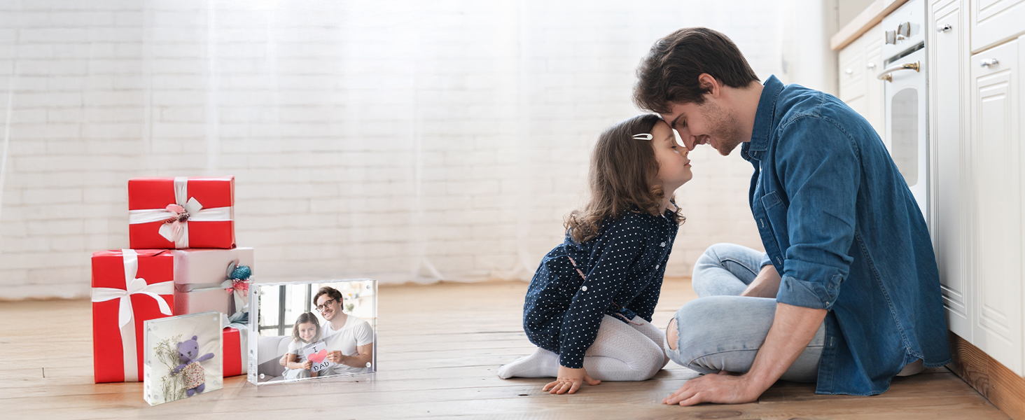4x6 5x7 8x10 3.5x5 4x4 magnetic picture frame acrylic photo frame clear frameless double sided