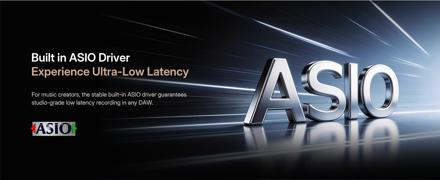 Maono P2 audio interface built in ASIO driver ultra low latency recording for DAW music production