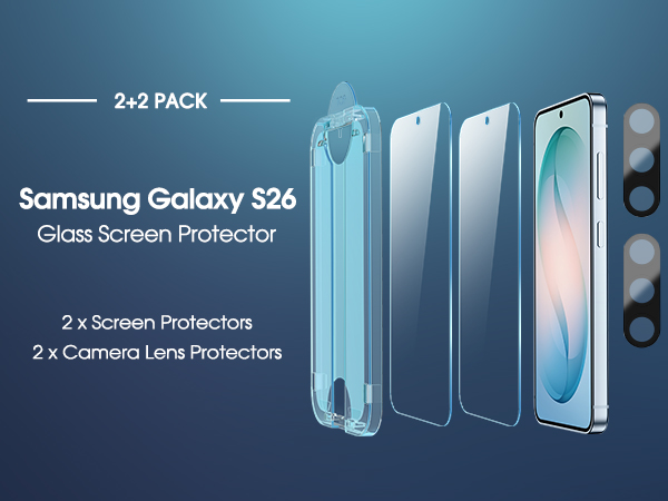 amFilm for Samsung Galaxy S26 6.3" Screen Protector Tempered Glass