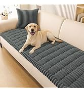 Smiry Couch Cover for Dogs Washable, Non Slip Fuzzy Pet Couch Covers for 3 Cushion Sofa Pet Frien...